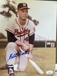 Eddie Mathews Autographed 8x10 Photo JSA Authenticated