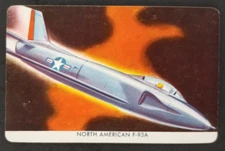 North American F-93A 1957 Quaker Pack-O-Ten War Airplanes Jets Card (NM)