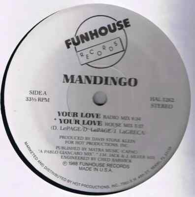 Mandingo Your Love Vinyl Single 12inch Funhouse Records