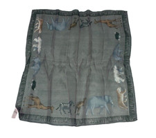 Animals Printed Vintage Silk Scarf NWT