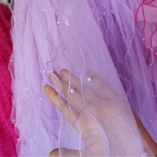 3 Layer Beaded Organza Trim Ruffled Frilly Mesh Edge for Sewing DIY Dress Skirt