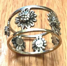 Sterling Silver Sunflower Ring
