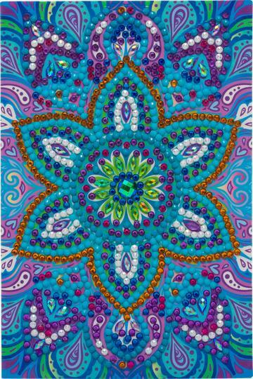 Blue Mandala, 10x15cm Crystal Art Card