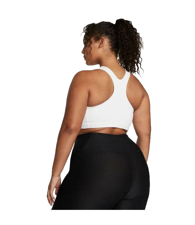 NEW! Nike [1X] Women's ICON Swoosh Yoga/Sports Bra Plus Size, White, CQ9890-100 - Image 2 of 2