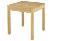 Lineare e solido tavolo da cucina 75x75 in Pino massello 90.70-50 A