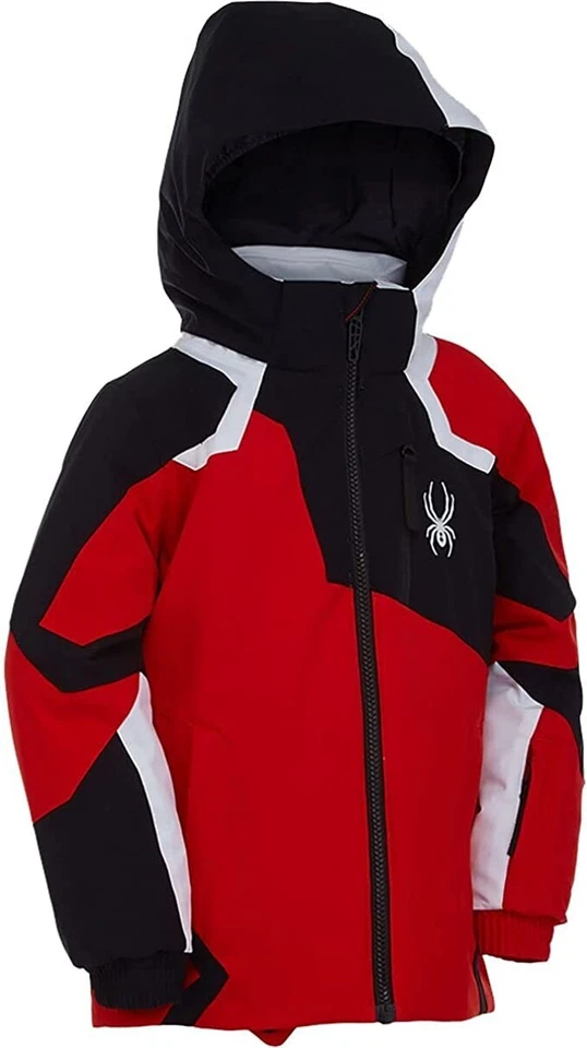 Spyder 男孩雪地服滑雪套装迷你领袖夹克和探险围兜尺寸 2,全新带标签 — 第 4/4 张图片