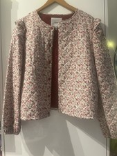 Ichi Floral Quilted Jacket, Size 38