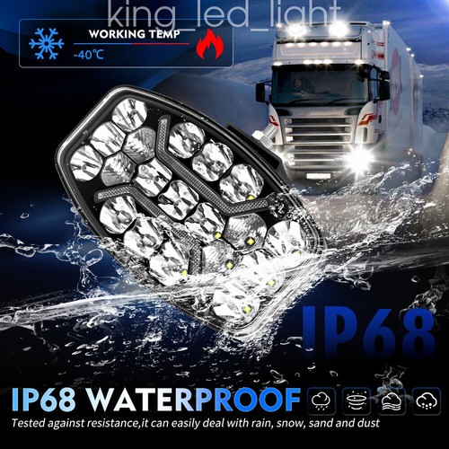 Reflektor LED 12V 24V Światło drogowe ze światłem pozycyjnym i lampą błyskową Ciężarówka Samochód osobowy E9 - Zdjęcie 4 z 7