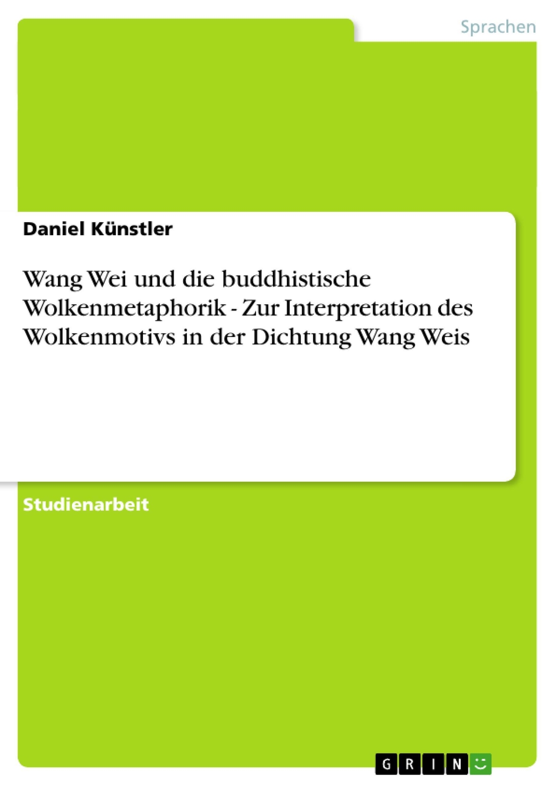 Thumbnail - Wang Wei Und Die Buddhistische Wolkenmetaphorik - Zur Interpretation