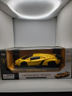 Speed Tech Yellow Lamborghini Veneno Sports Car Friction Series Plastic 1/24 NEW
