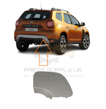 NEU Für Dacia Duster 17-23 Abdeckung Abschleppöse Silber Hinten Stoßstange