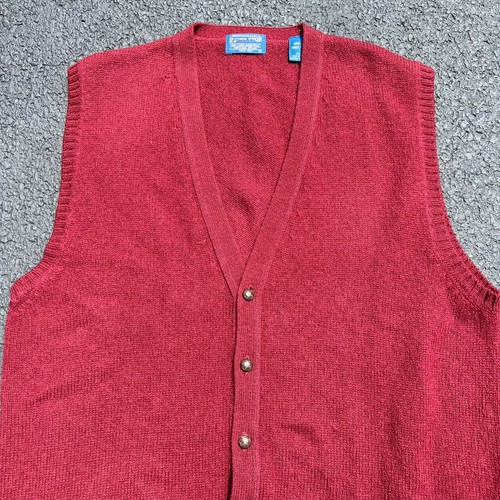 Vintage Pendleton Shetland 100% Virgin Wool Cardigan Sweater Men's Size Large - Picture 2 of 5