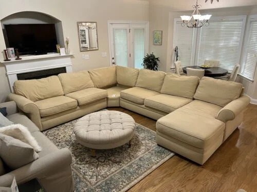 Sofás de cuero, Pottery Barn sillones y sofás