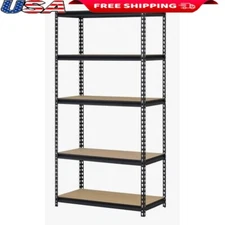 Heavy Duty 5 Tier Steel Shelving Unit Adjustable Storage Rack Indoor Use
