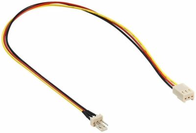 Lüfter Molex 3PIN Verlängerung 3polig Stecker > Buchse Drehzahlübertragung 0,3 m