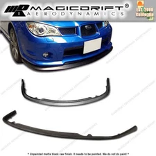 For 06 07 WRX STI Impreza S204 Front Lip Polyurethane PU Urethane V-SPEC