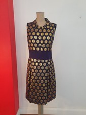 MARC BY MARC JACOBS Dress Blue with Gold Dots Asia Japan infused 10 XS-S RARITY