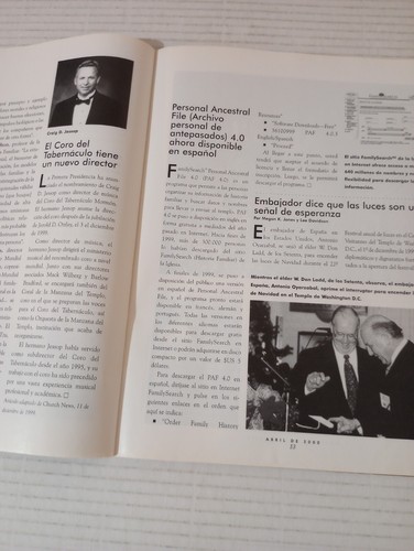Liahona Spanish LDS Mormon April 2000 Magazine - Picture 13 of 15