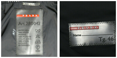 Prada Womens Jacket 46 M Black Quilted Space Odysee Fashion