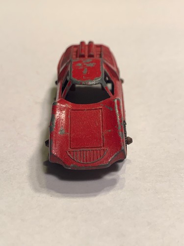 Vintage TootsieToy Fiat Abarth Toy Car Red 2 1/2" Long USA Free Shipping #4A - Picture 2 of 10