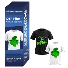 23.6in x 164ft DTF Glow in the Dark Luminous Film Roll Cold Peel US Stock