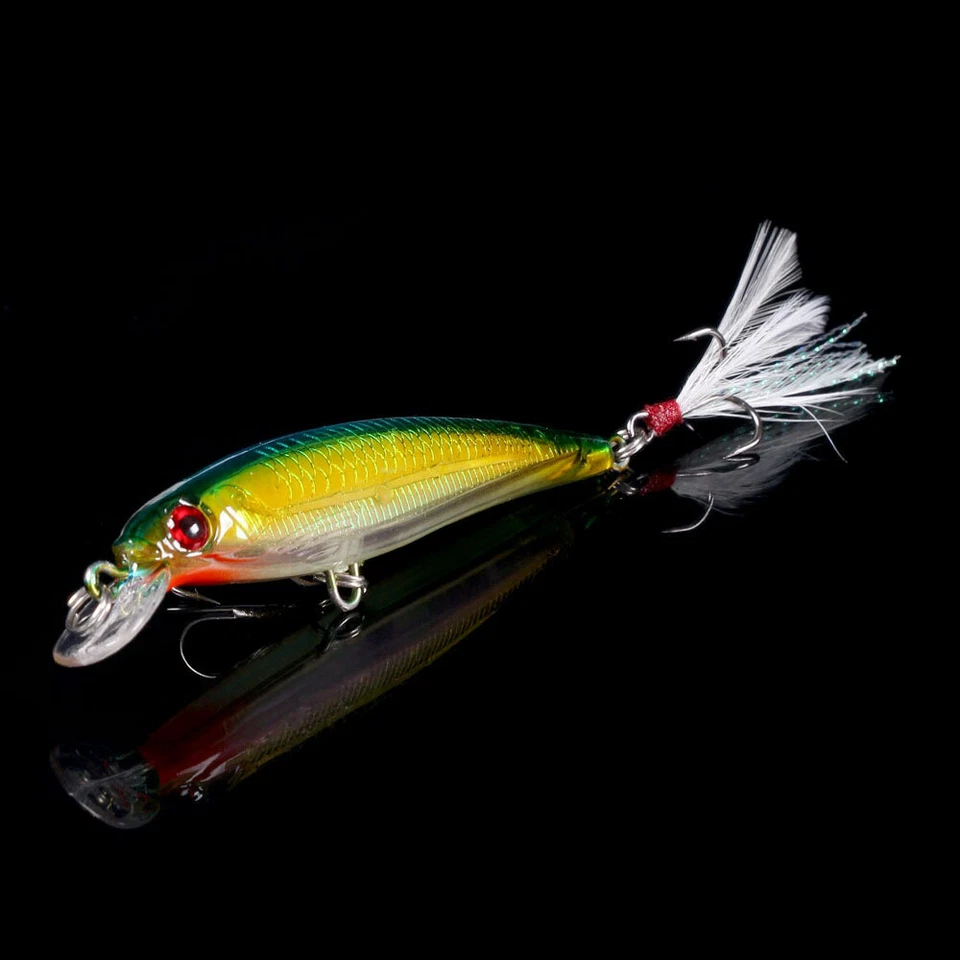 HENGJIA 9CM 8G MINNOW Leurre Poisson Nageur Pêche Peche Truite Mer - Photo 3/4