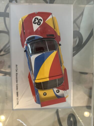 ALEXANDER CALDER ART CAR 1975 BMW 3.0 CSL MISPRINT 1/18 Scale w/Box And Booklet - Picture 4 of 6