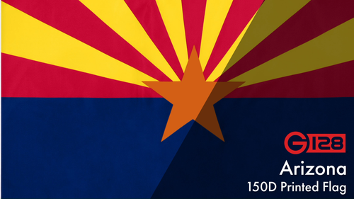 Bandera del estado de Arizona AZ 3x5 pies estampado 150D poliéster el estado del Gran Cañón - Vídeo 1 de 1