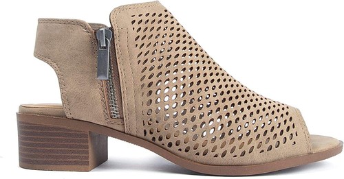 Peep Toe Low Block Heel Bootie | eBay