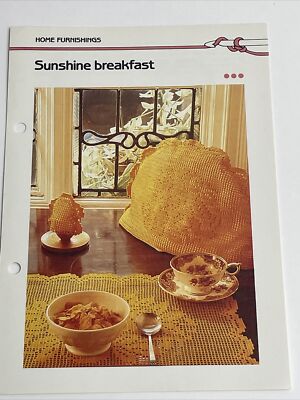 Marshall Cavendish Sunshine Breakfast Placemat Tea Cozy  Crochet Pattern 