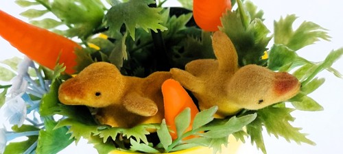 Kitsch flocked duck duckling Spring Easter decoration sailor MCM Vintage - Picture 8 of 13