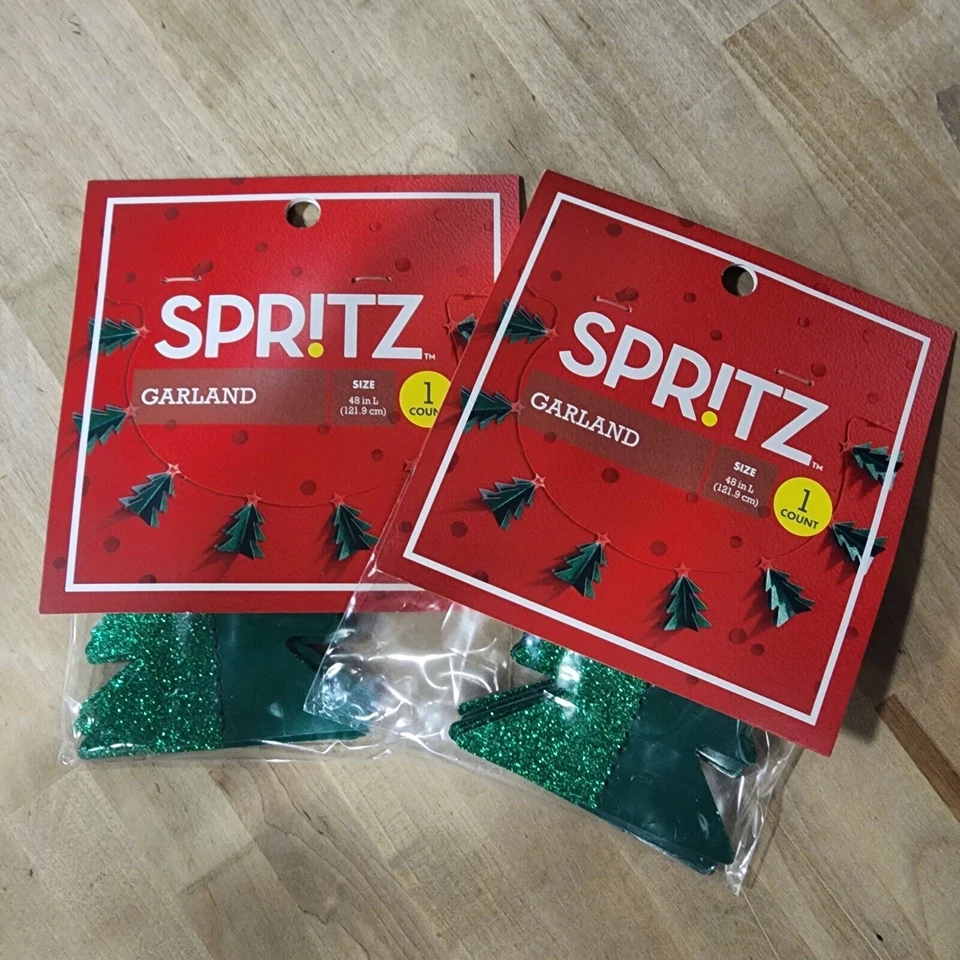 Spritz Árbol de Navidad 3D Guirnalda de Papel Colgante de Pared Fiesta de Vacaciones Paquete de 2 Foto 2 de 3