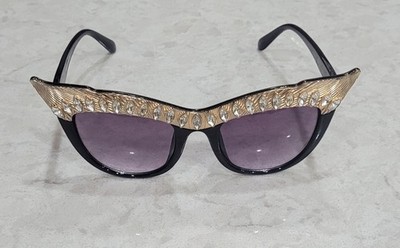 PERVERSE Nefertiti RHINESTONE Cat-Eye SUNGLASSES GLAM