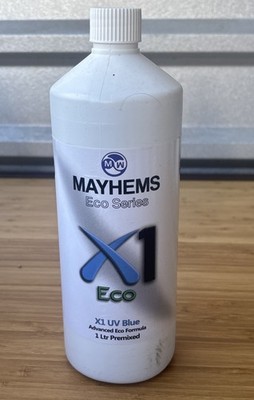 Mayhems - PC Coolant - X1 Premix - Eco Series, UV, 1 Litre, Electric Ocean Blue