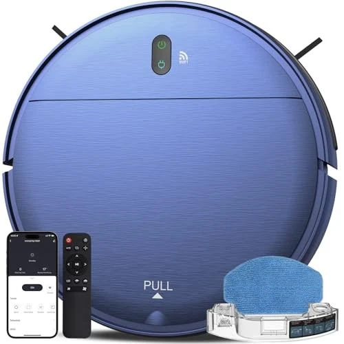SMART LIFE ZCWA ROBOT VACUUM AND MOP COMBO 2.4GHZ WIFI LINK VACUUM ROBOT IVORY