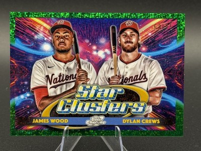 2025 Topps Cosmic Chrome Star Clusters Dylan Crews, James Wood #DSC-8 Green /99