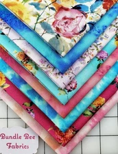 PRIMROSE GARDEN ~MICHAEL MILLER Fat Quarter bundle of (8) New 100% Cotton