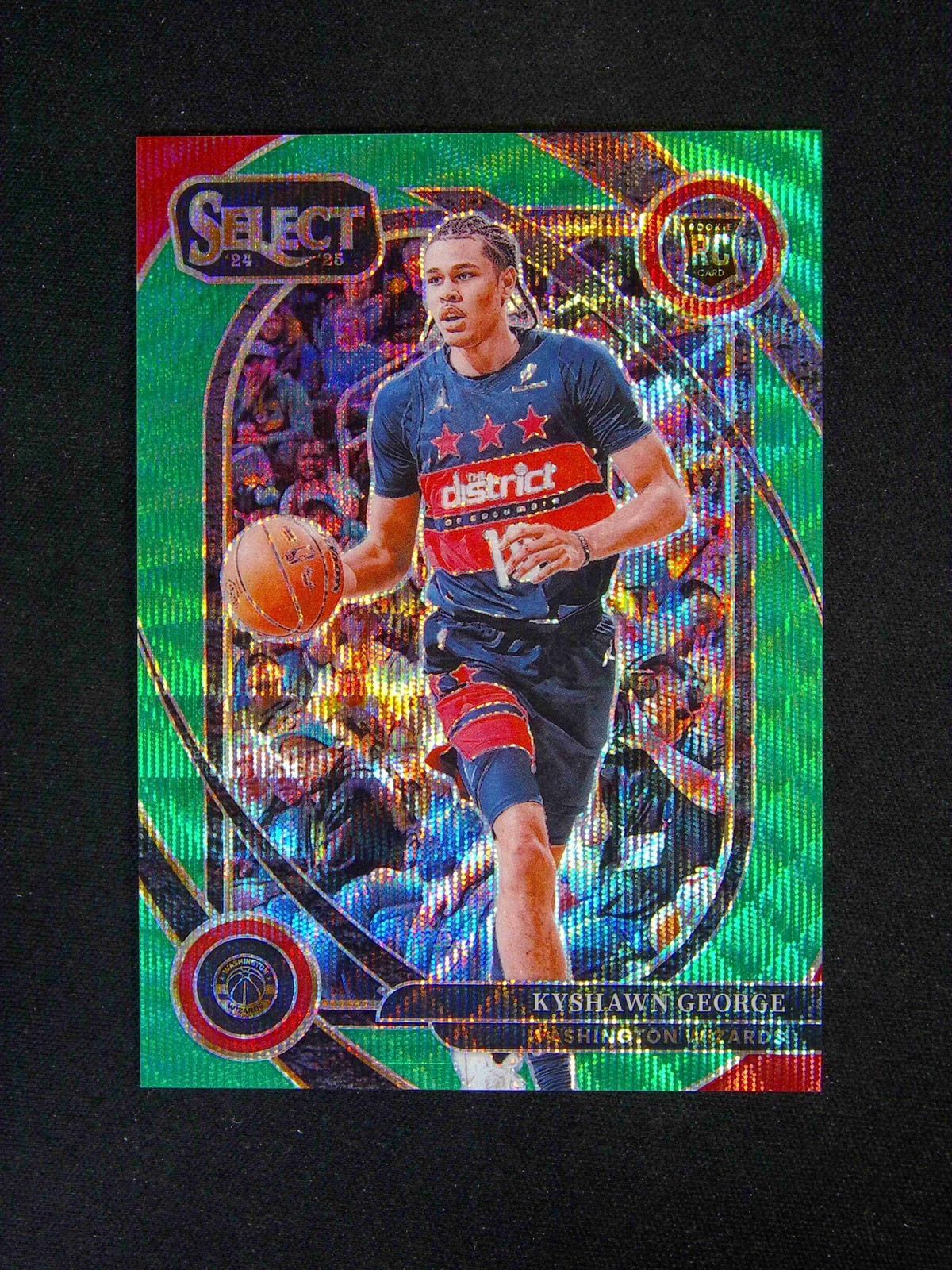 2024-25 Panini Select Kyshawn George #285 Courtside Green Wave /50