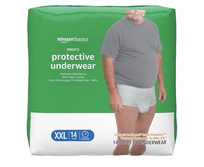 Incontinence Underwear 14 Count Men s Amazon Basics XXL Disposable 2XL