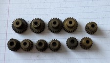 11 X Brass Meccano Gears See our Other Items For More Meccano