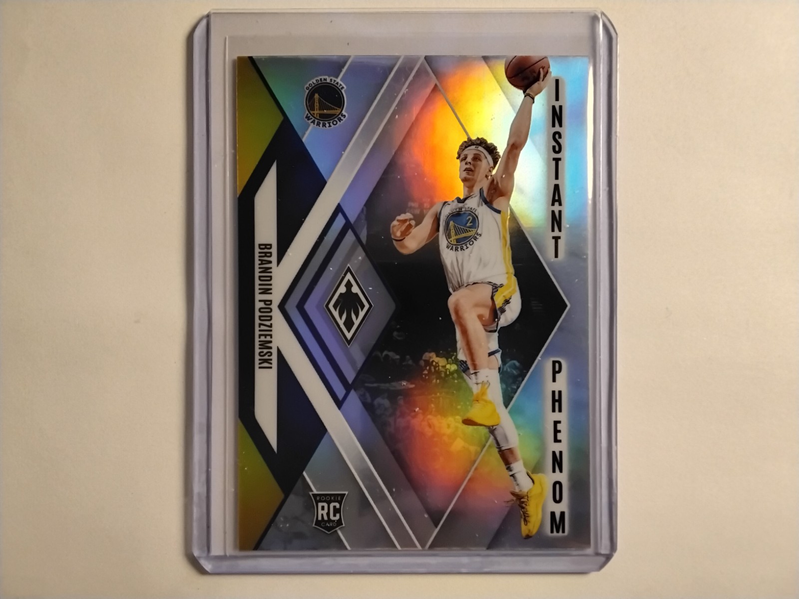 2023-24 Panini Phoenix Instant Phenom Brandin Podziemski #21 (RC) Silver Prizm