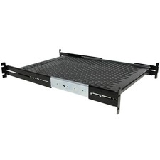 StarTech 19" 2U Vented Sliding Rack Shelf with Adjustable Mounting Depth, 50lbs