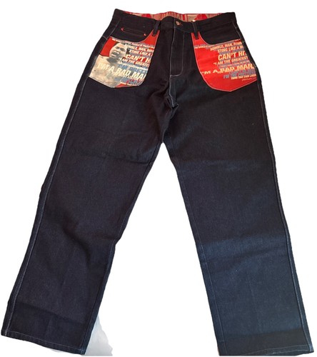 Platinum FUBU Vintage Muhammad Ali Jeans Herren 38x34 Baggy Urban Streetwear - Bild 3 von 20