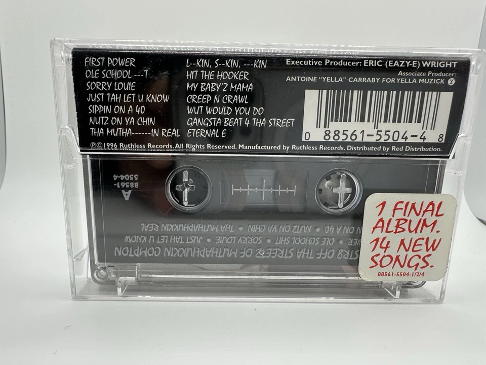 Eazy E Str8 Off Tha Streetz of Muthaphukkin Compton Cassette Tape 1996 NWA - Image 2 of 4