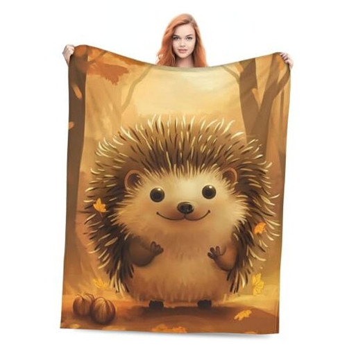 Cute Hedgehog Blanket Gifts for Women Girls Kids Soft Warm 60"x50" Blanket37
