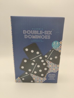 Classic Double-Six Dominosteine komplett 28 Stück Spiele Set