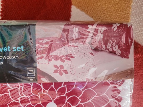 Reversible Duvet Set • Double • Duvet Cover & 2 Pillowcases • Asda brand - Picture 4 of 11
