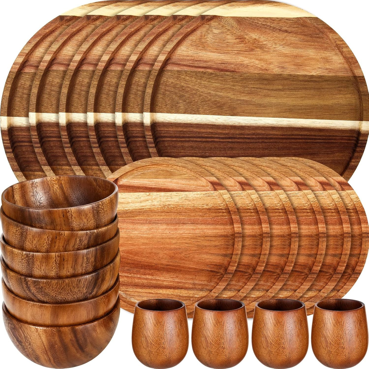 For 4 - 24 Pcs Plates, Bowls & Cups