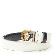 VERSACE Demi Medusa Reversible black white split coin buckle 100cm-110cm