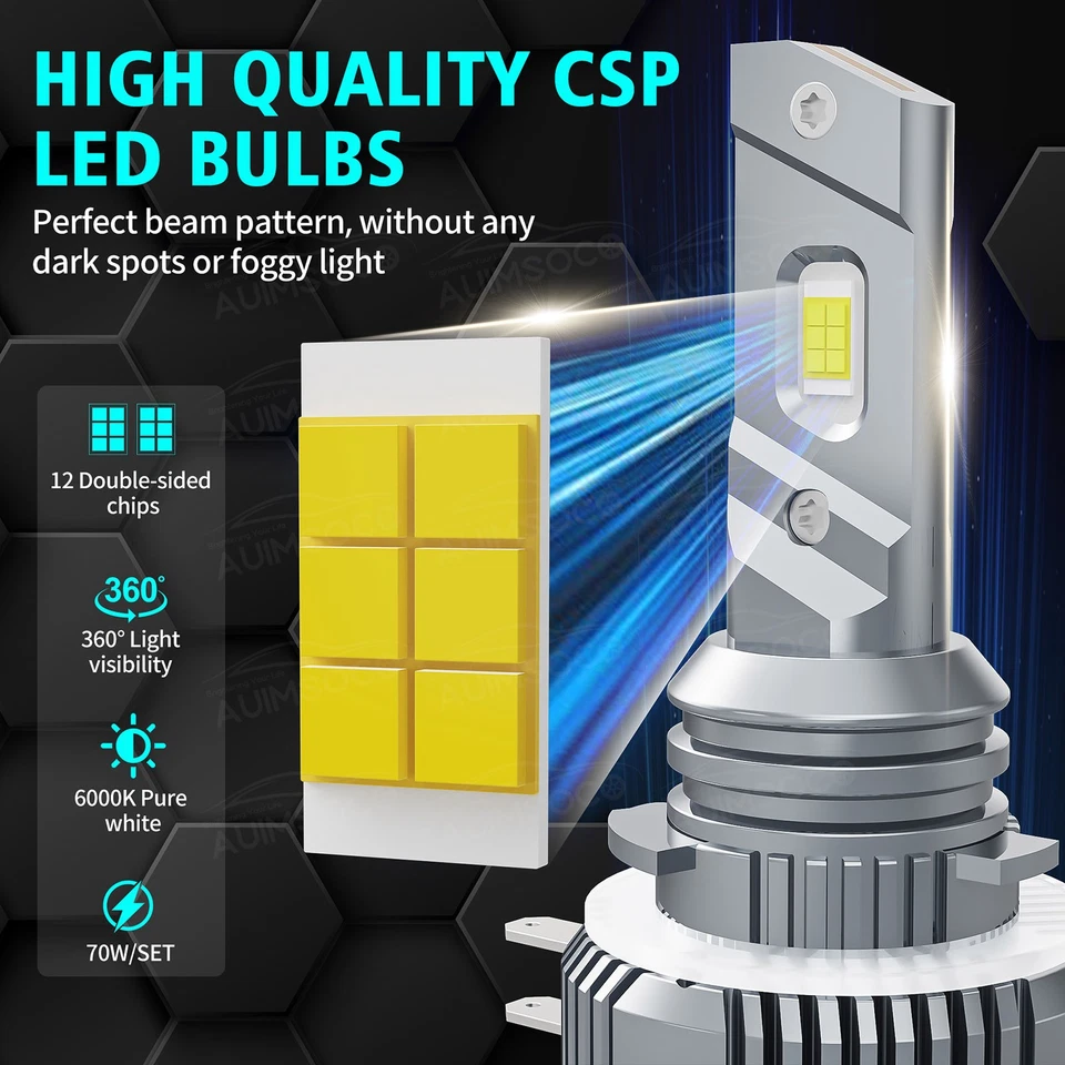 FITS 2015-2016 BMW 228i xDrive LED Headlight Kit White Bulbs Hi/Lo Beam Combo Foto 4 de 4